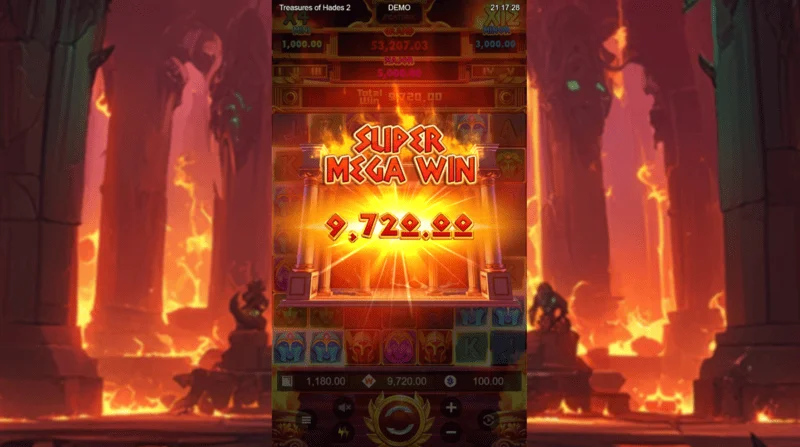 Treasures of Hades 2 — super mega dobitak u rundi Free Spins sa akumulativnim množiocem